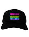 American Pride - Rainbow Flag - Freedom Adult Dark Baseball Cap Hat-Baseball Cap-TooLoud-Black-One Size-Davson Sales