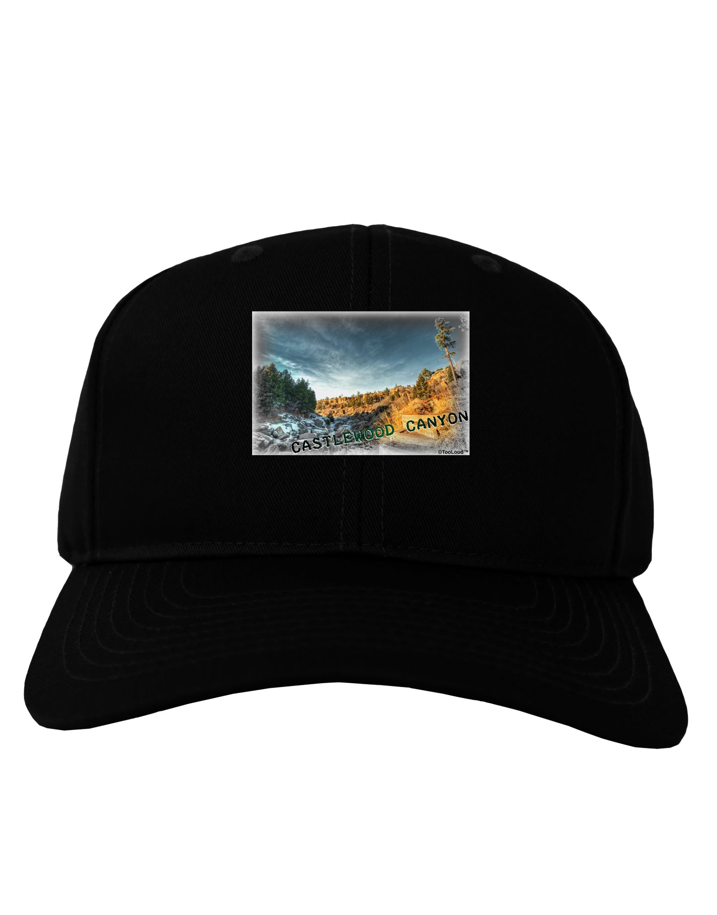 Castlewood Canyon Old Photo Adult Dark Baseball Cap Hat-Baseball Cap-TooLoud-Black-One Size-Davson Sales