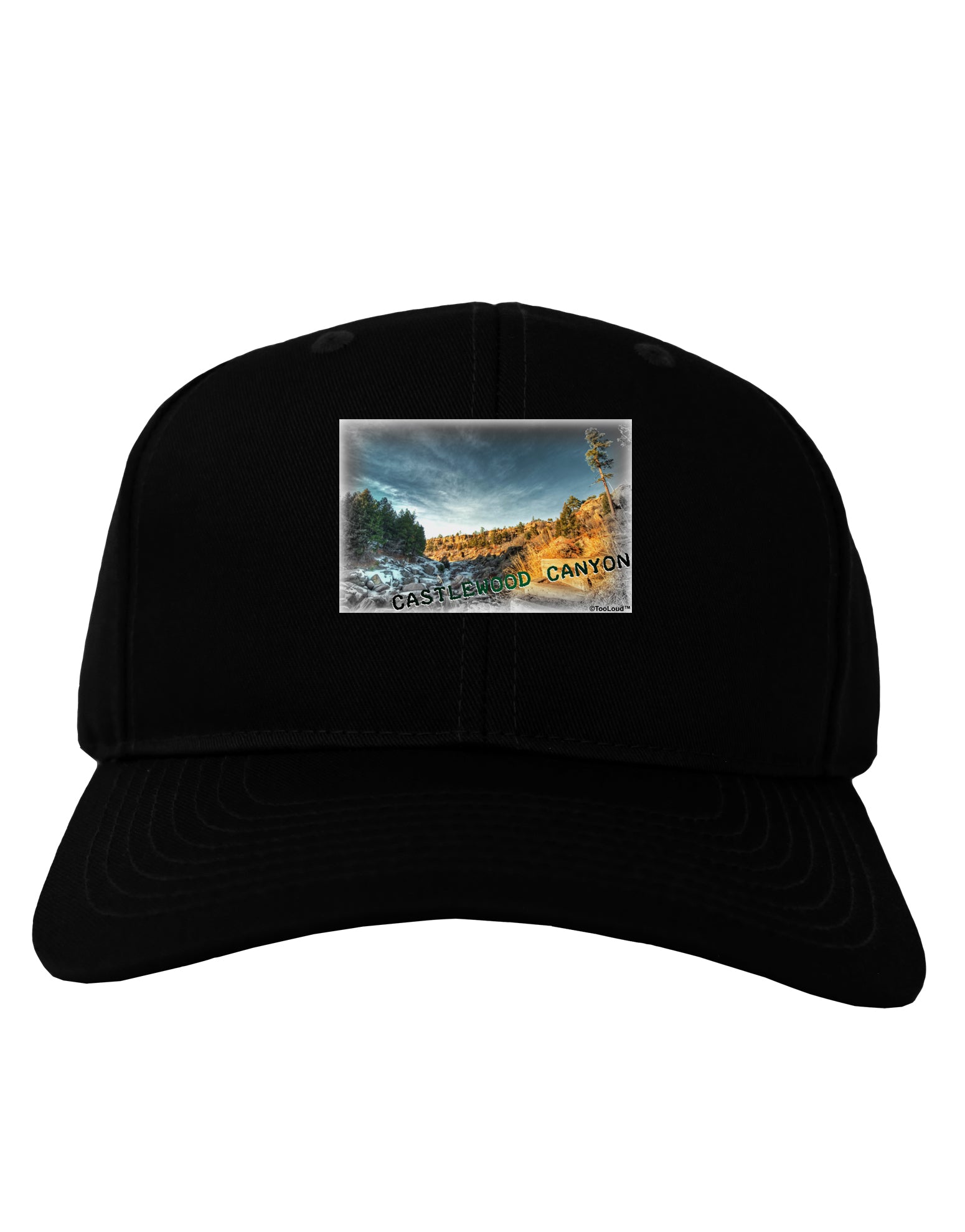 Castlewood Canyon Old Photo Adult Dark Baseball Cap Hat-Baseball Cap-TooLoud-Black-One Size-Davson Sales