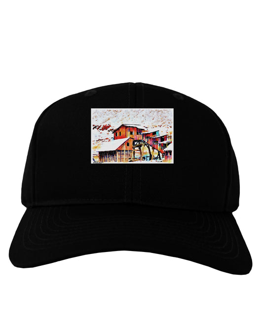 Mine Scene Colorado Watercolor Adult Dark Baseball Cap Hat-Baseball Cap-TooLoud-Black-One Size-Davson Sales