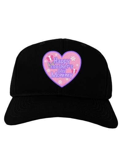 Happy First Mother's Day Mommy - Pink Adult Dark Baseball Cap Hat by TooLoud-Baseball Cap-TooLoud-Black-One Size-Davson Sales