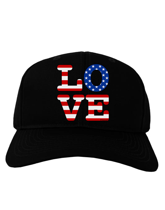 American Love Design Adult Dark Baseball Cap Hat by TooLoud-Baseball Cap-TooLoud-Black-One Size-Davson Sales
