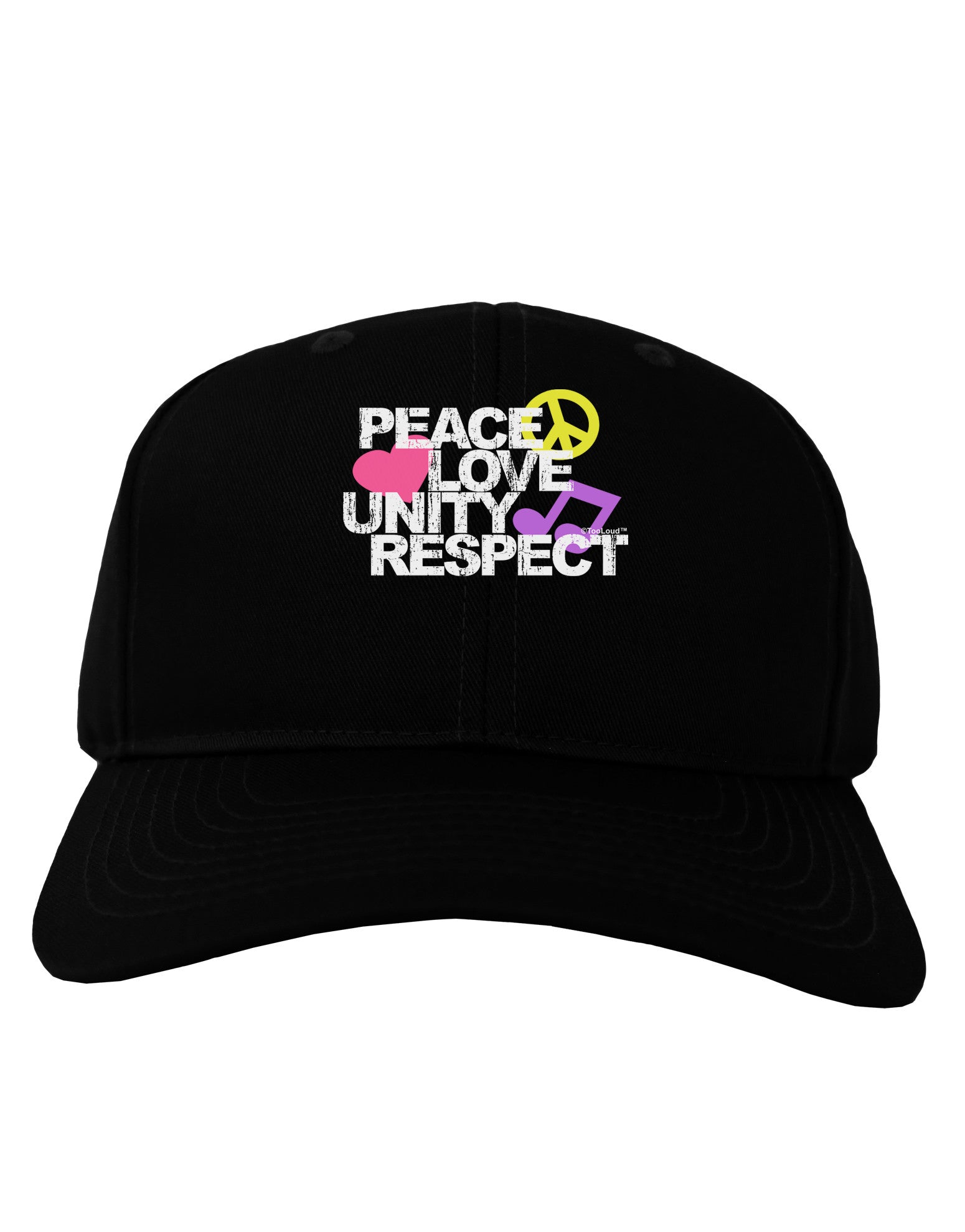 PLUR Distressed Text Adult Dark Baseball Cap Hat-Baseball Cap-TooLoud-Black-One Size-Davson Sales