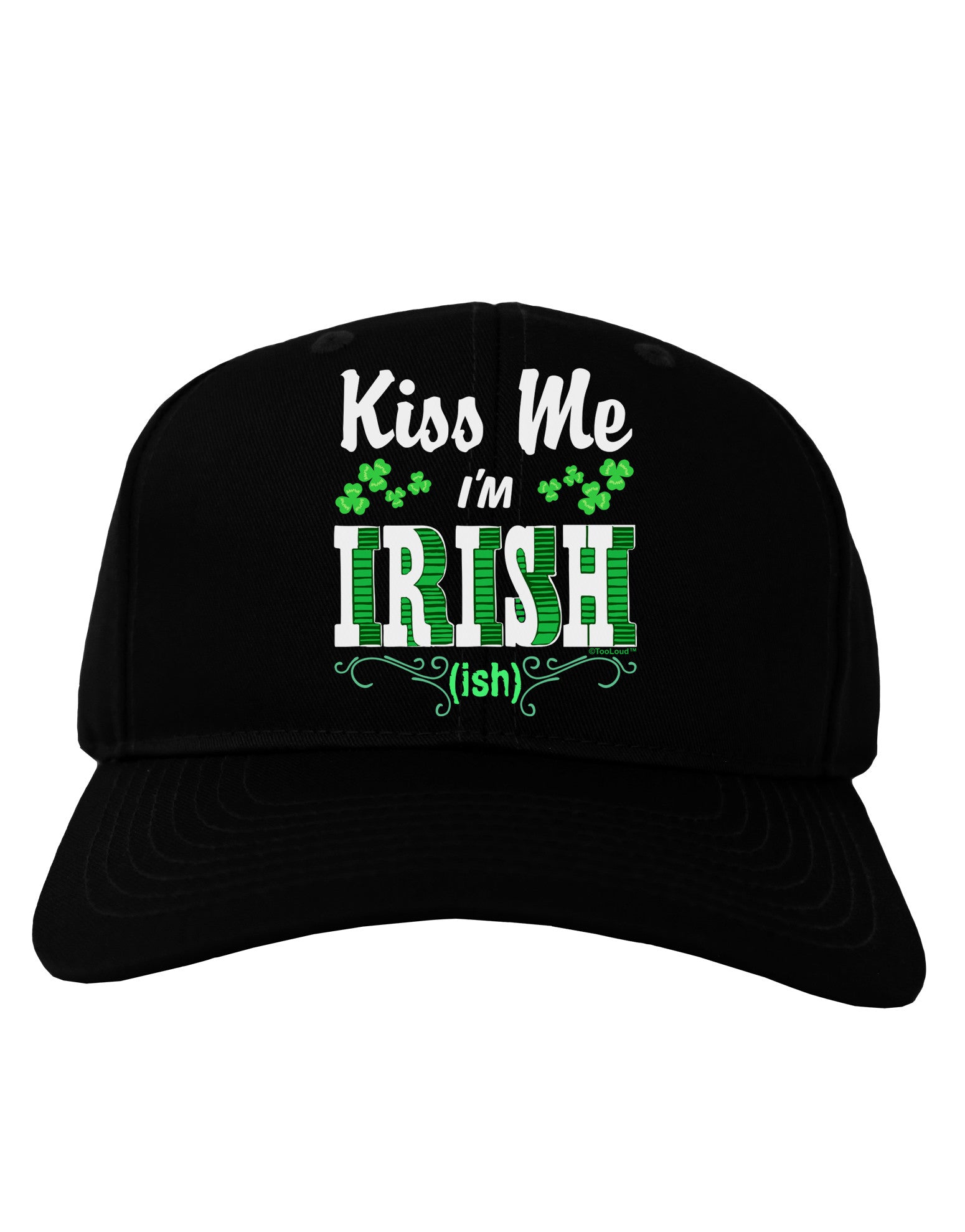 Kiss Me I'm Irish-ish Adult Dark Baseball Cap Hat-Baseball Cap-TooLoud-Black-One Size-Davson Sales