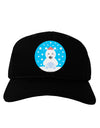Cute Polar Bear - Christmas Adult Dark Baseball Cap Hat by TooLoud-Baseball Cap-TooLoud-Black-One Size-Davson Sales