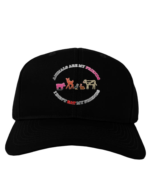 I Don't Eat My Friends Adult Dark Baseball Cap Hat-Baseball Cap-TooLoud-Black-One Size-Davson Sales