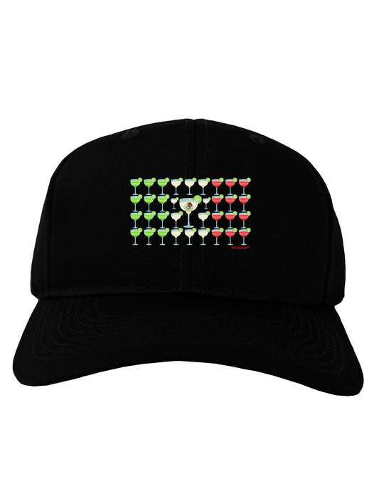 Mexican Flag of Margaritas Adult Dark Baseball Cap Hat by TooLoud-Baseball Cap-TooLoud-Black-One Size-Davson Sales