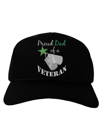 Dad of Veteran Adult Dark Baseball Cap Hat-Baseball Cap-TooLoud-Black-One Size-Davson Sales