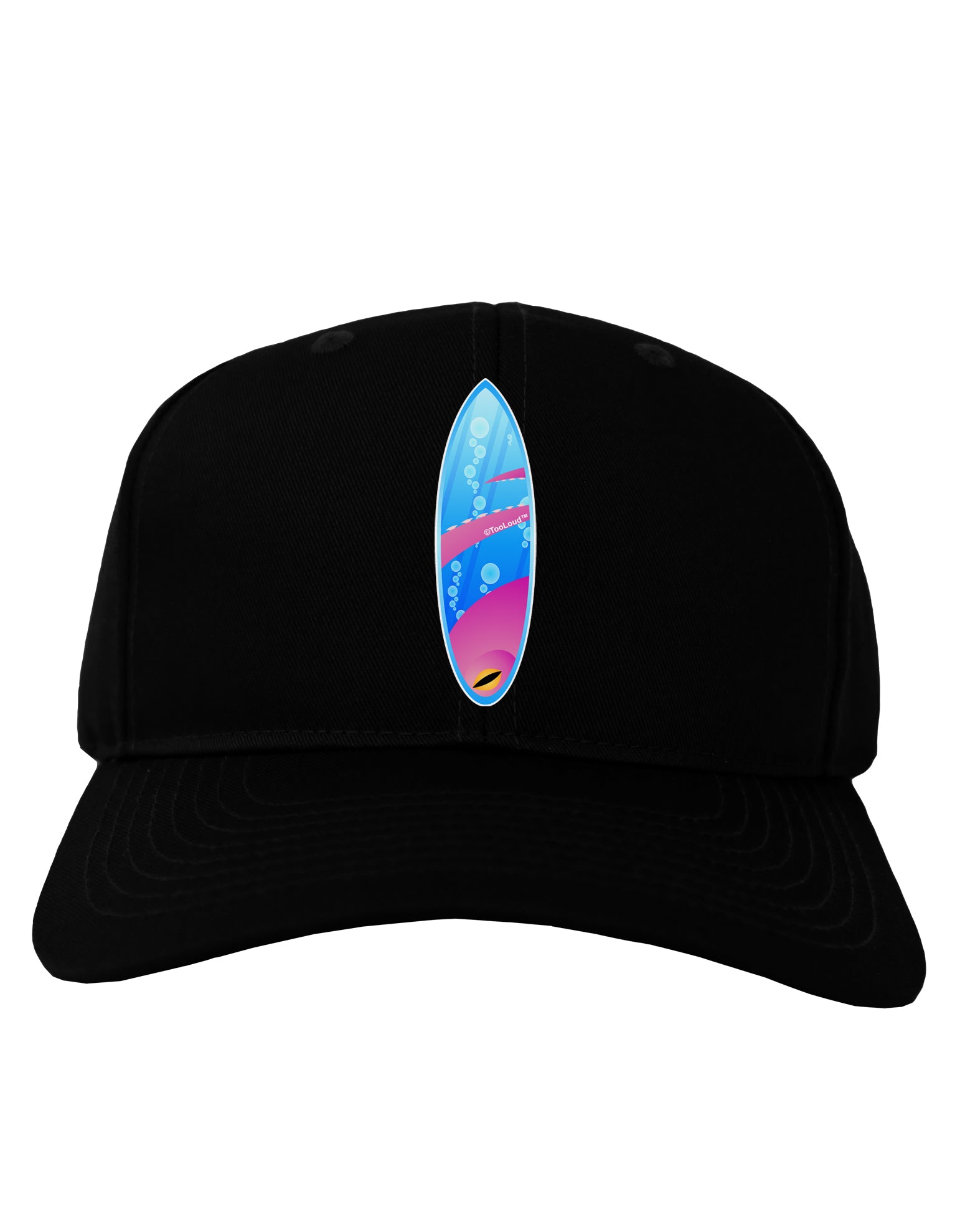 Octopus Surfboard Adult Dark Baseball Cap Hat by TooLoud-Baseball Cap-TooLoud-Black-One Size-Davson Sales