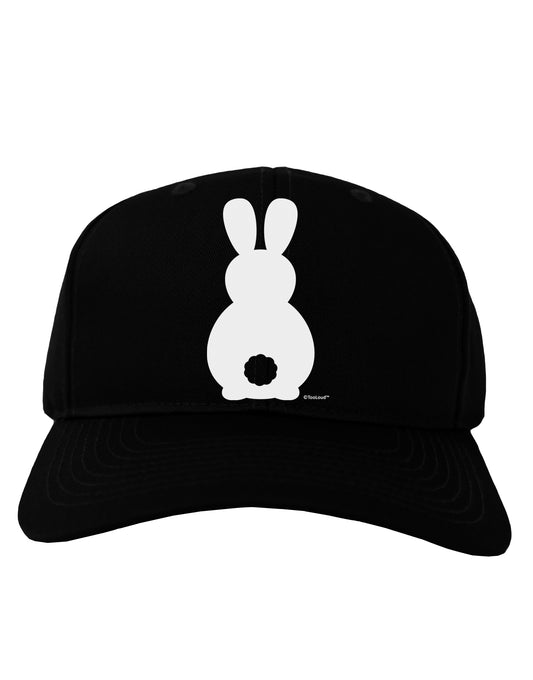 Cute Bunny Silhouette with Tail Adult Dark Baseball Cap Hat by TooLoud-Baseball Cap-TooLoud-Black-One Size-Davson Sales