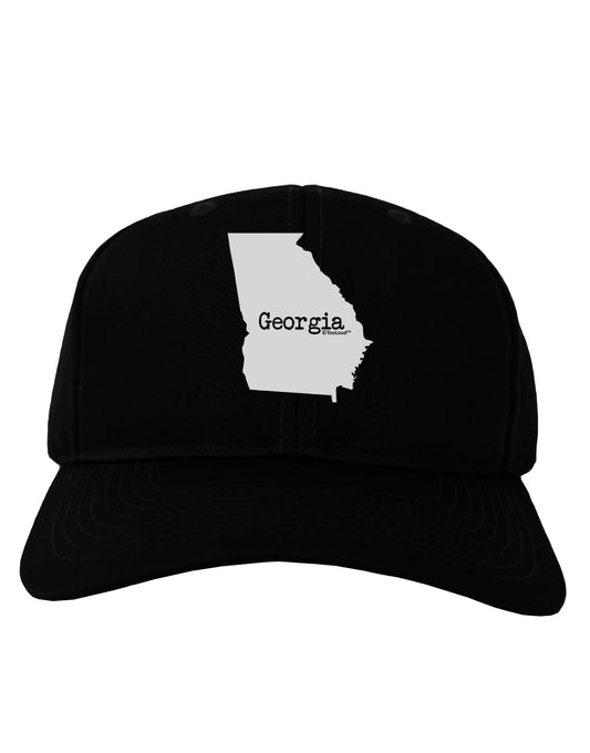 Georgia - United States Shape Adult Dark Baseball Cap Hat by TooLoud-Baseball Cap-TooLoud-Black-One Size-Davson Sales