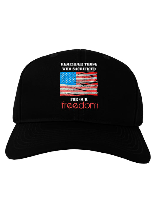 Remember - Veterans Adult Dark Baseball Cap Hat-Baseball Cap-TooLoud-Black-One Size-Davson Sales