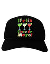 Margaritas - Mexican Flag Colors - Feliz Cinco de Mayo Adult Dark Baseball Cap Hat by TooLoud-Baseball Cap-TooLoud-Black-One Size-Davson Sales