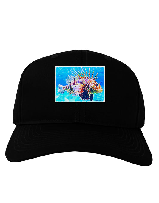 Lionfish in Watercolor Adult Dark Baseball Cap Hat by-Baseball Cap-TooLoud-Black-One Size-Davson Sales