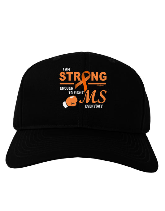 MS - I Am Strong Adult Dark Baseball Cap Hat-Baseball Cap-TooLoud-Black-One Size-Davson Sales