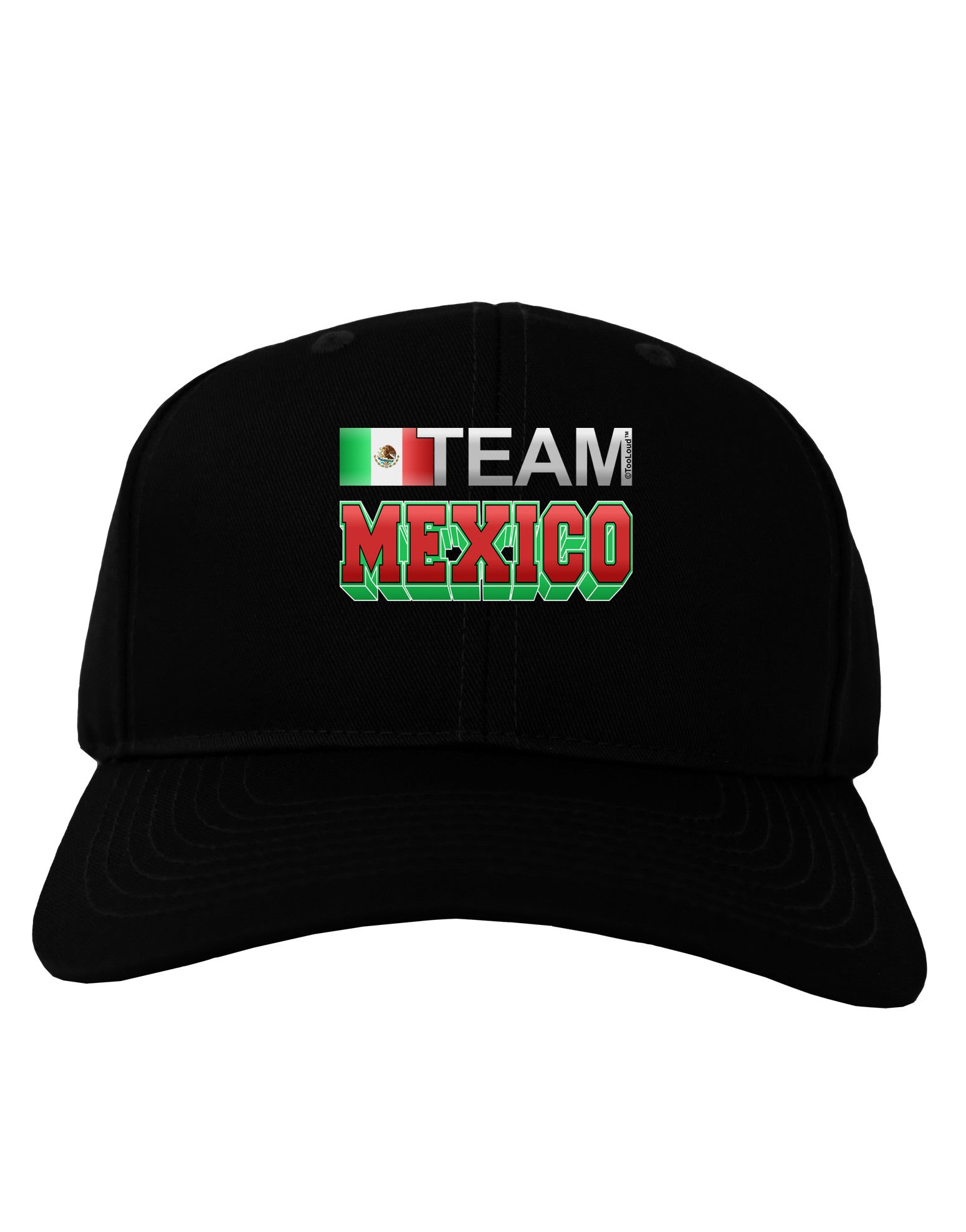 Sporty Team Mexico Adult Dark Baseball Cap Hat-Baseball Cap-TooLoud-Black-One Size-Davson Sales