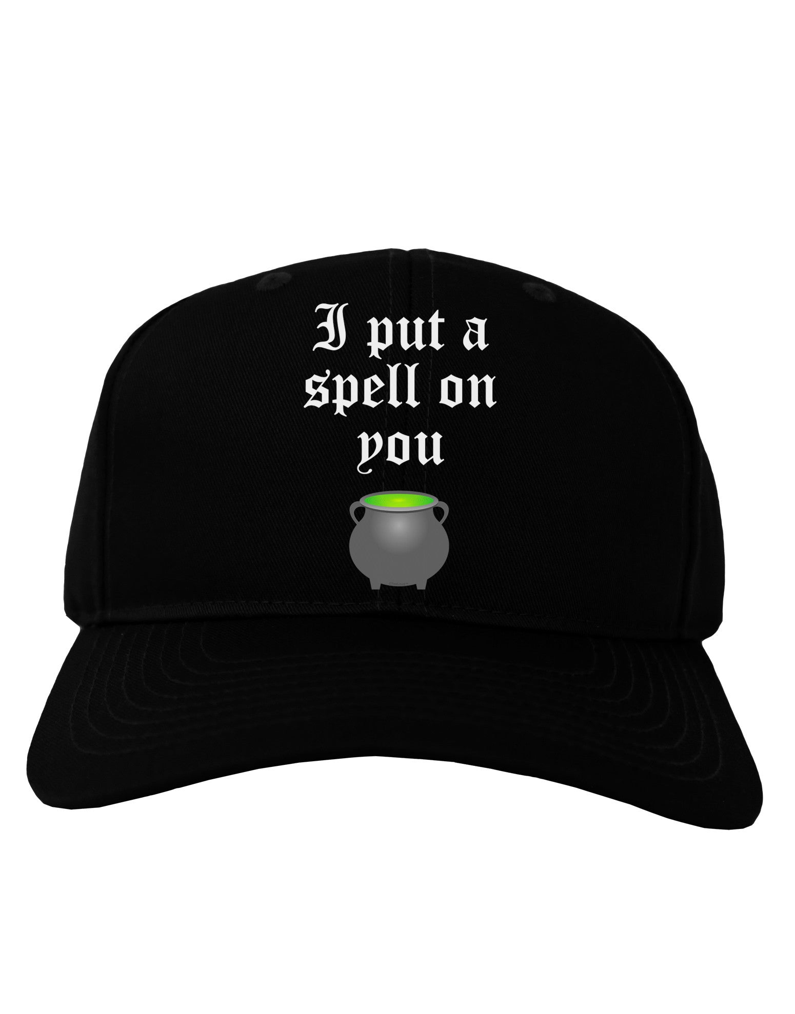 I Put A Spell On You Witches Cauldron Halloween Adult Dark Baseball Cap Hat-Baseball Cap-TooLoud-Black-One Size-Davson Sales
