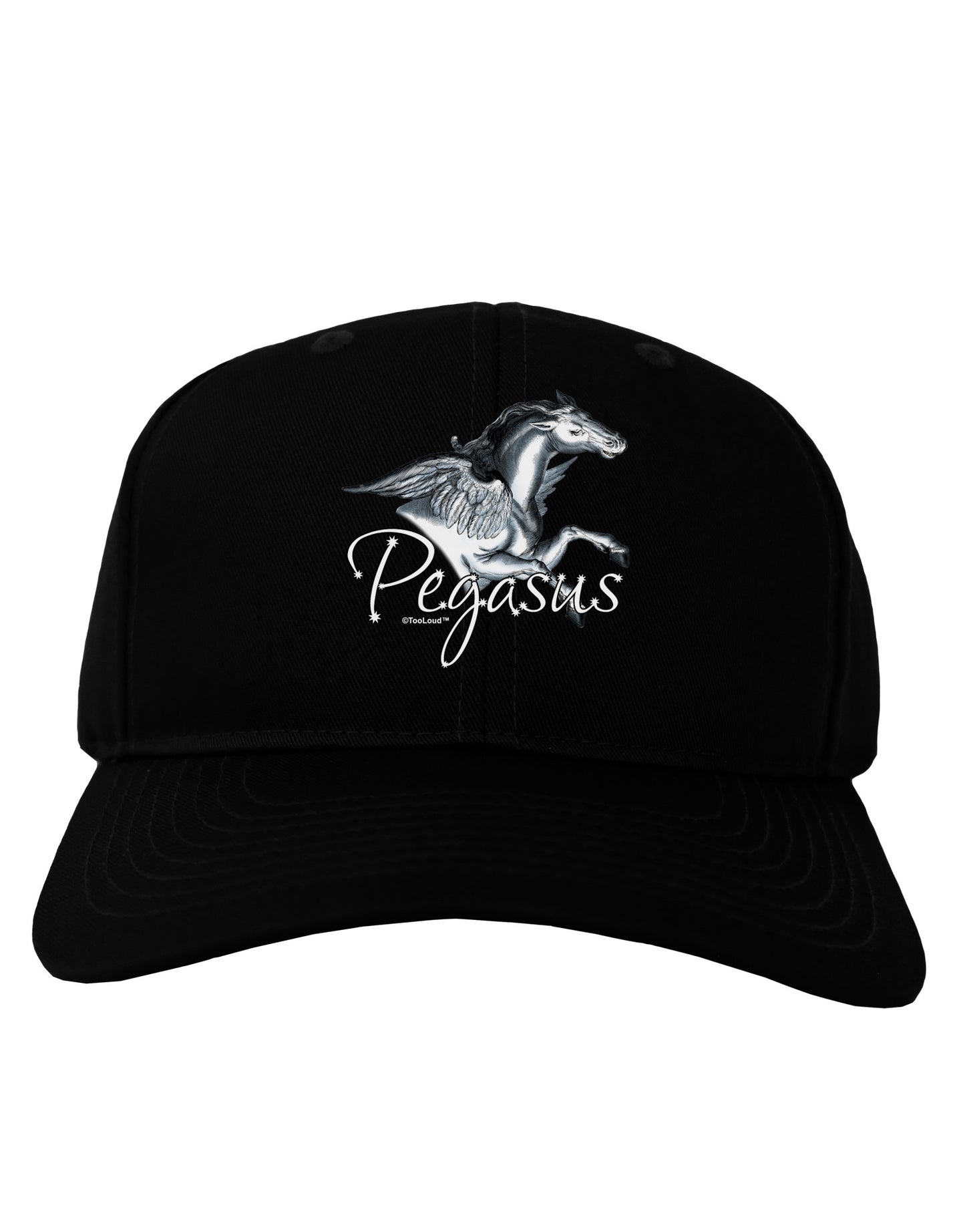 Pegasus Color Illustration Adult Dark Baseball Cap Hat-Baseball Cap-TooLoud-Black-One Size-Davson Sales