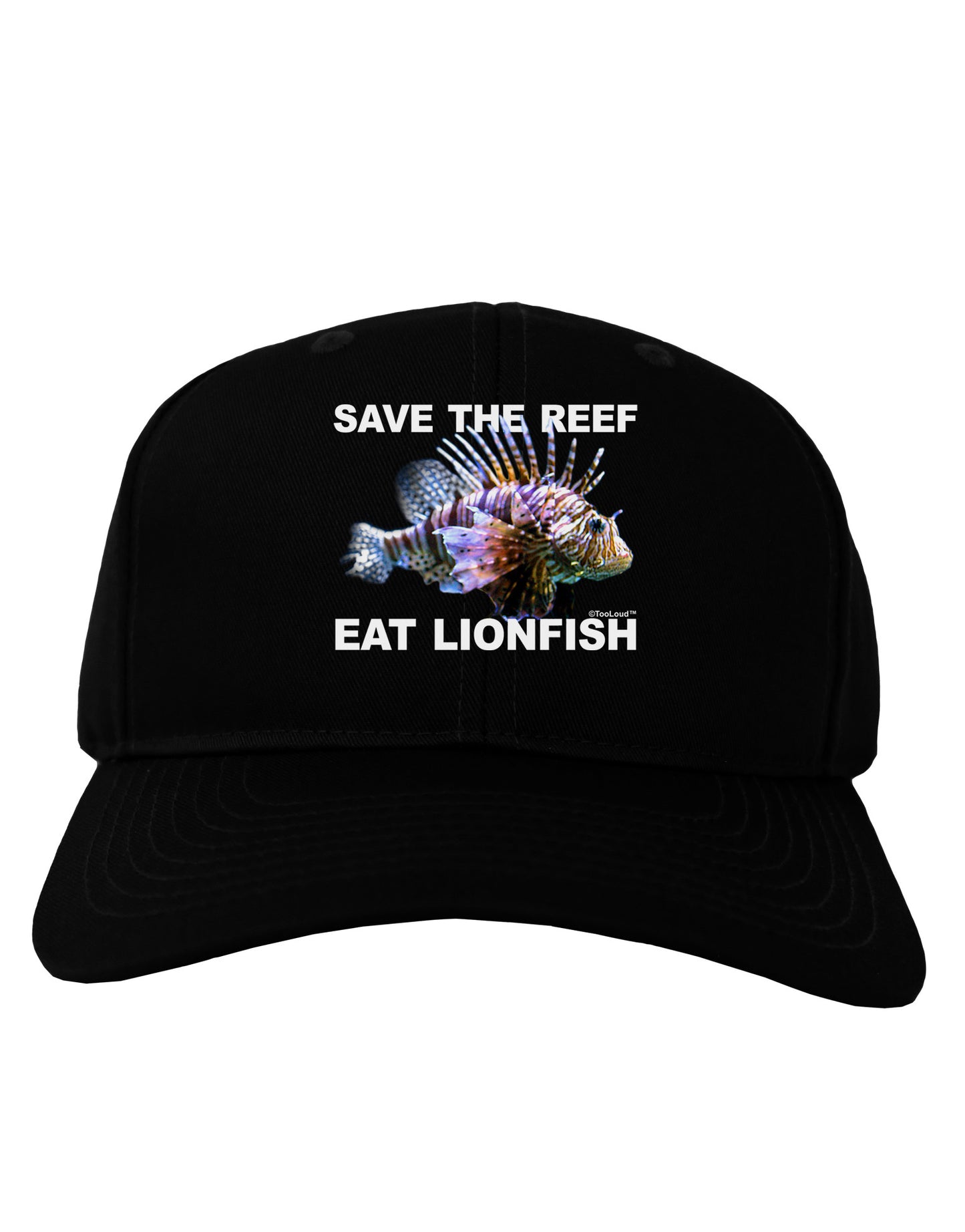 Save the Reef - Eat Lionfish Adult Dark Baseball Cap Hat-Baseball Cap-TooLoud-Black-One Size-Davson Sales