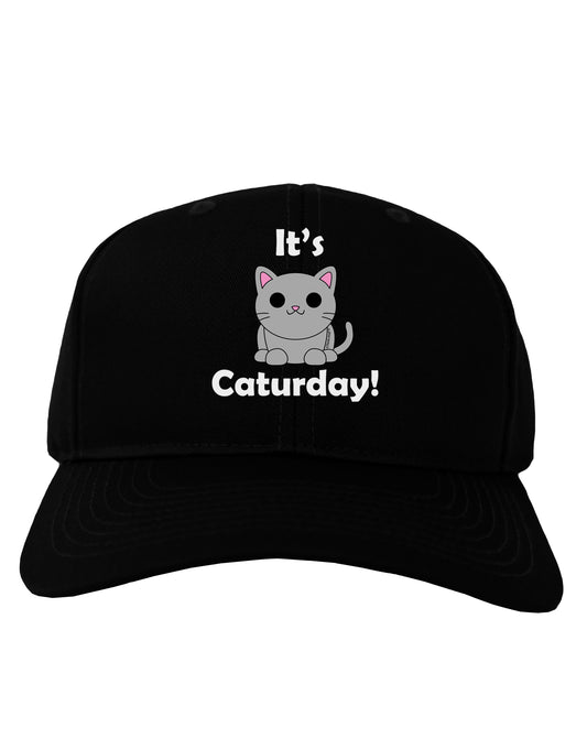 It's Caturday Cute Cat Design Adult Dark Baseball Cap Hat by TooLoud-Baseball Cap-TooLoud-Black-One Size-Davson Sales