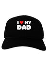 I Heart My Dad Adult Dark Baseball Cap Hat by TooLoud-Baseball Cap-TooLoud-Black-One Size-Davson Sales