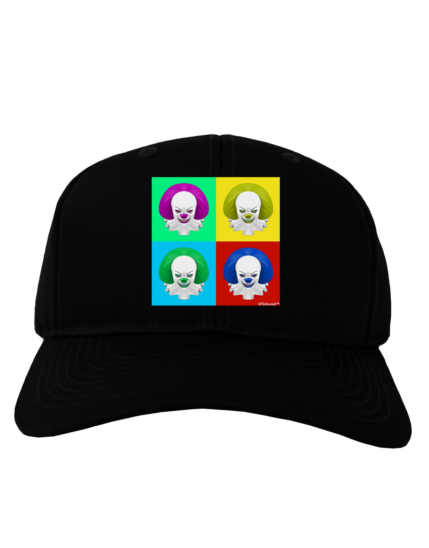 Clown Face Pop Art 2 Adult Dark Baseball Cap Hat-Baseball Cap-TooLoud-Black-One Size-Davson Sales