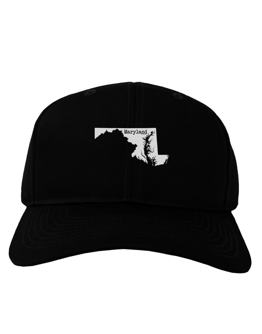 Maryland - United States Shape Adult Dark Baseball Cap Hat by TooLoud-Baseball Cap-TooLoud-Black-One Size-Davson Sales