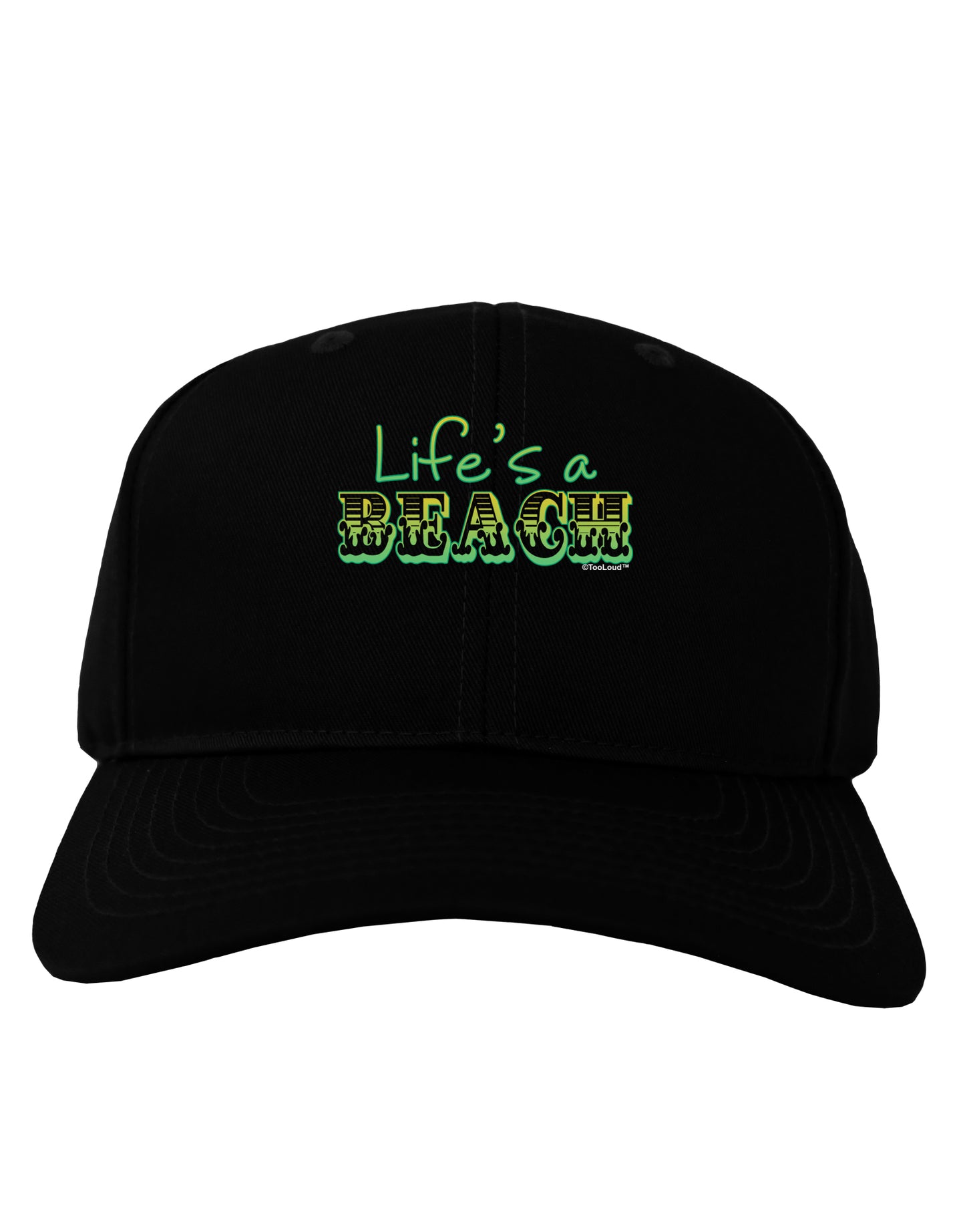 Lifes a Beach Color Adult Dark Baseball Cap Hat by TooLoud-Baseball Cap-TooLoud-Black-One Size-Davson Sales