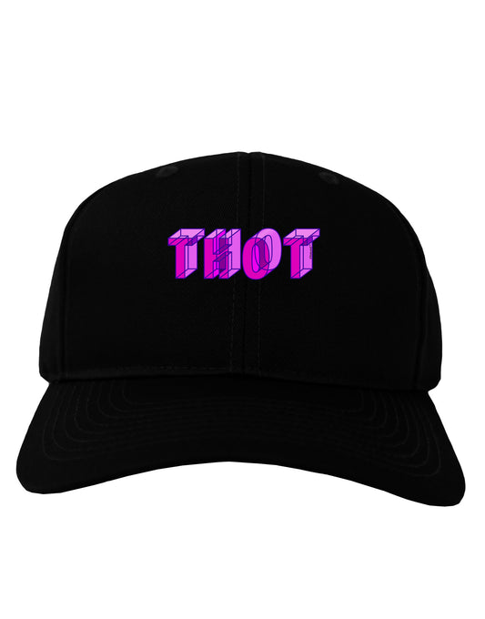 THOT Artistic Text Adult Dark Baseball Cap Hat-Baseball Cap-TooLoud-Black-One Size-Davson Sales