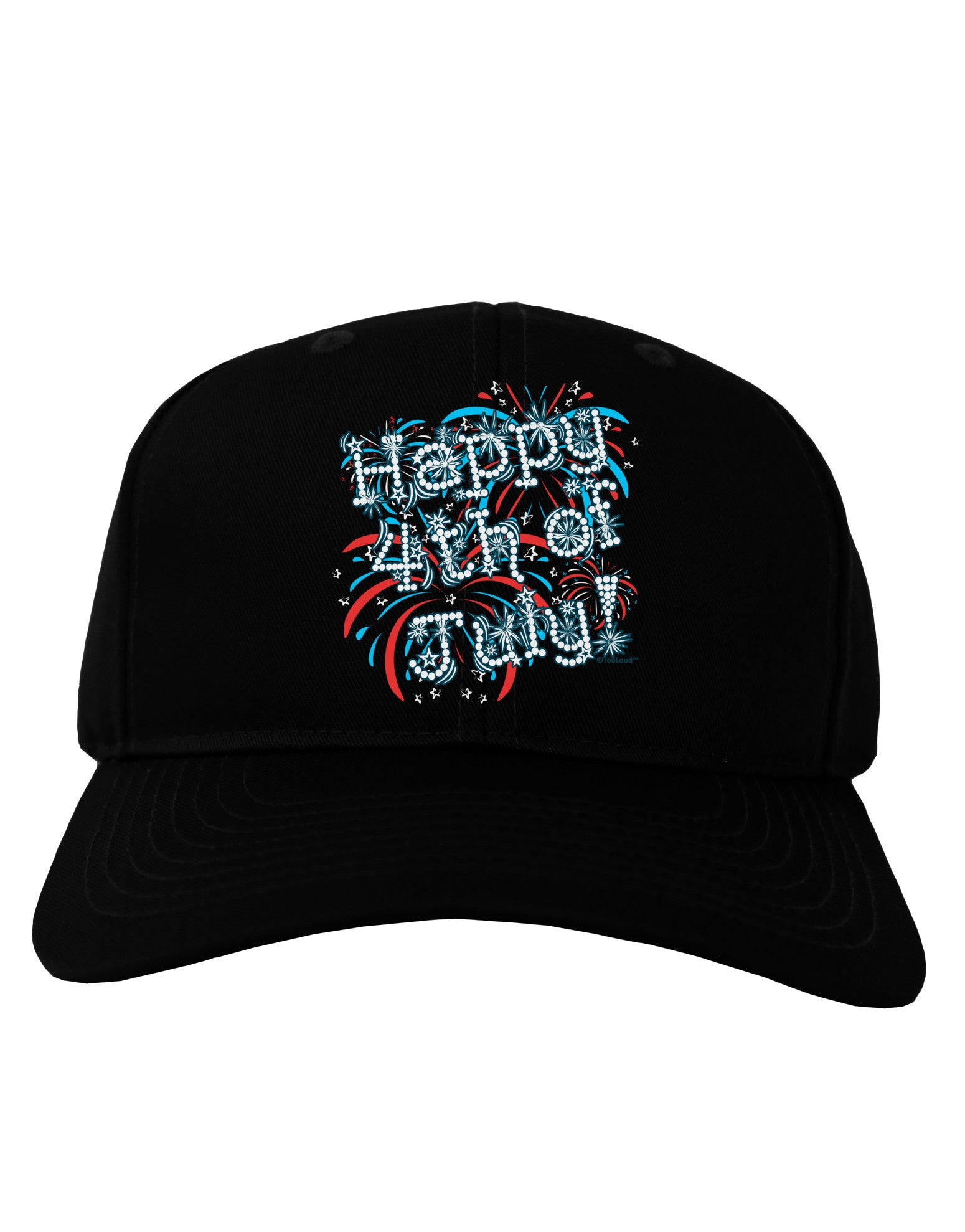 Happy 4th of July - Fireworks Design Adult Dark Baseball Cap Hat-Baseball Cap-TooLoud-Black-One Size-Davson Sales