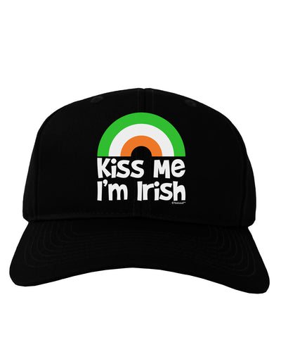 Irish Flag Rainbow - Kiss Me I'm Irish Adult Dark Baseball Cap Hat by TooLoud-Baseball Cap-TooLoud-Black-One Size-Davson Sales