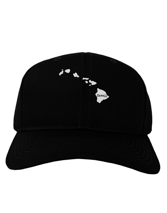 Hawaii - United States Shape Adult Dark Baseball Cap Hat by TooLoud-Baseball Cap-TooLoud-Black-One Size-Davson Sales