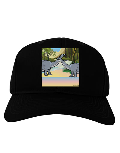 Diplodocus Longus - Without Name Adult Dark Baseball Cap Hat-Baseball Cap-TooLoud-Black-One Size-Davson Sales