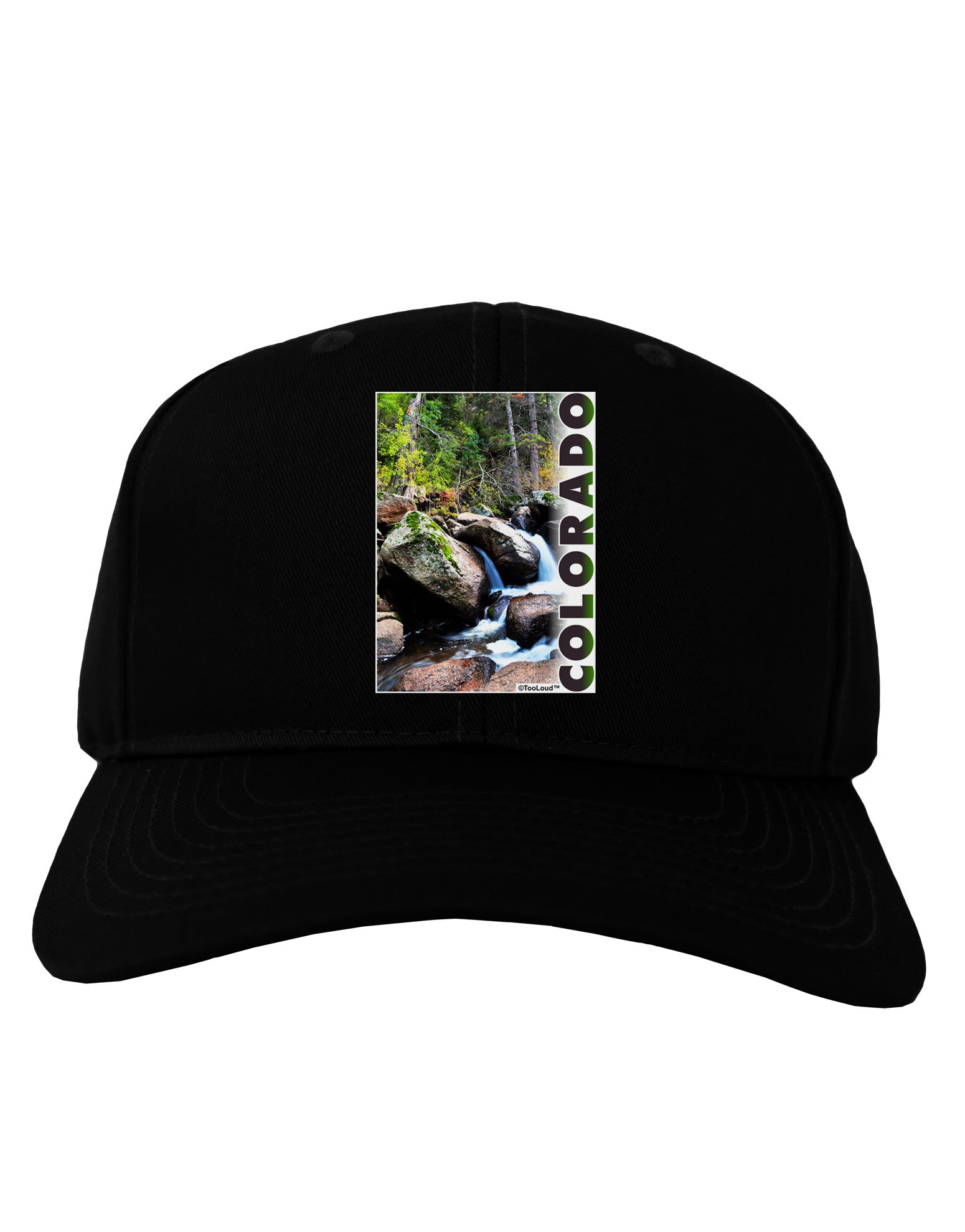 Rockies River with Text Adult Dark Baseball Cap Hat-Baseball Cap-TooLoud-Black-One Size-Davson Sales