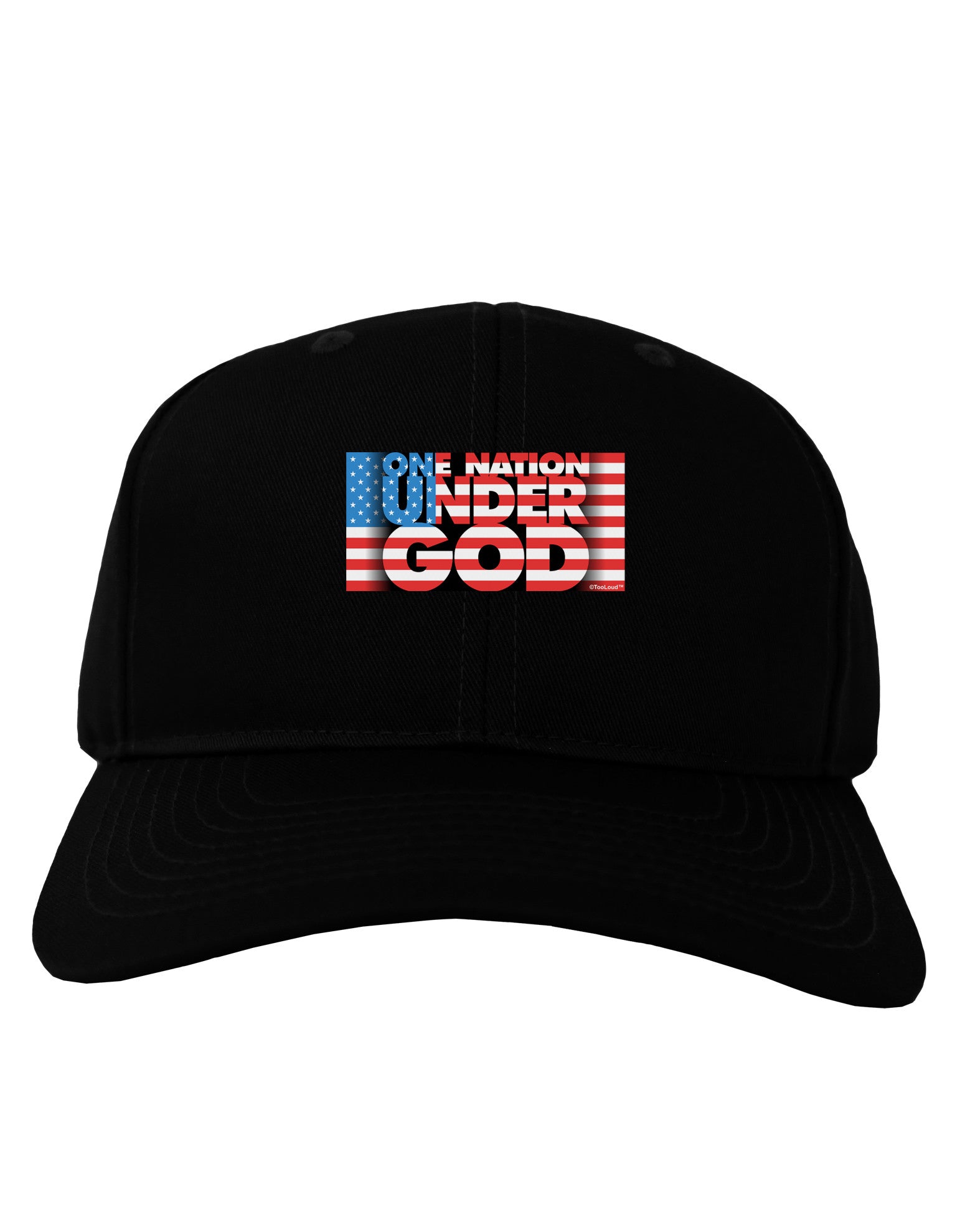 One Nation Under God Adult Dark Baseball Cap Hat-Baseball Cap-TooLoud-Black-One Size-Davson Sales