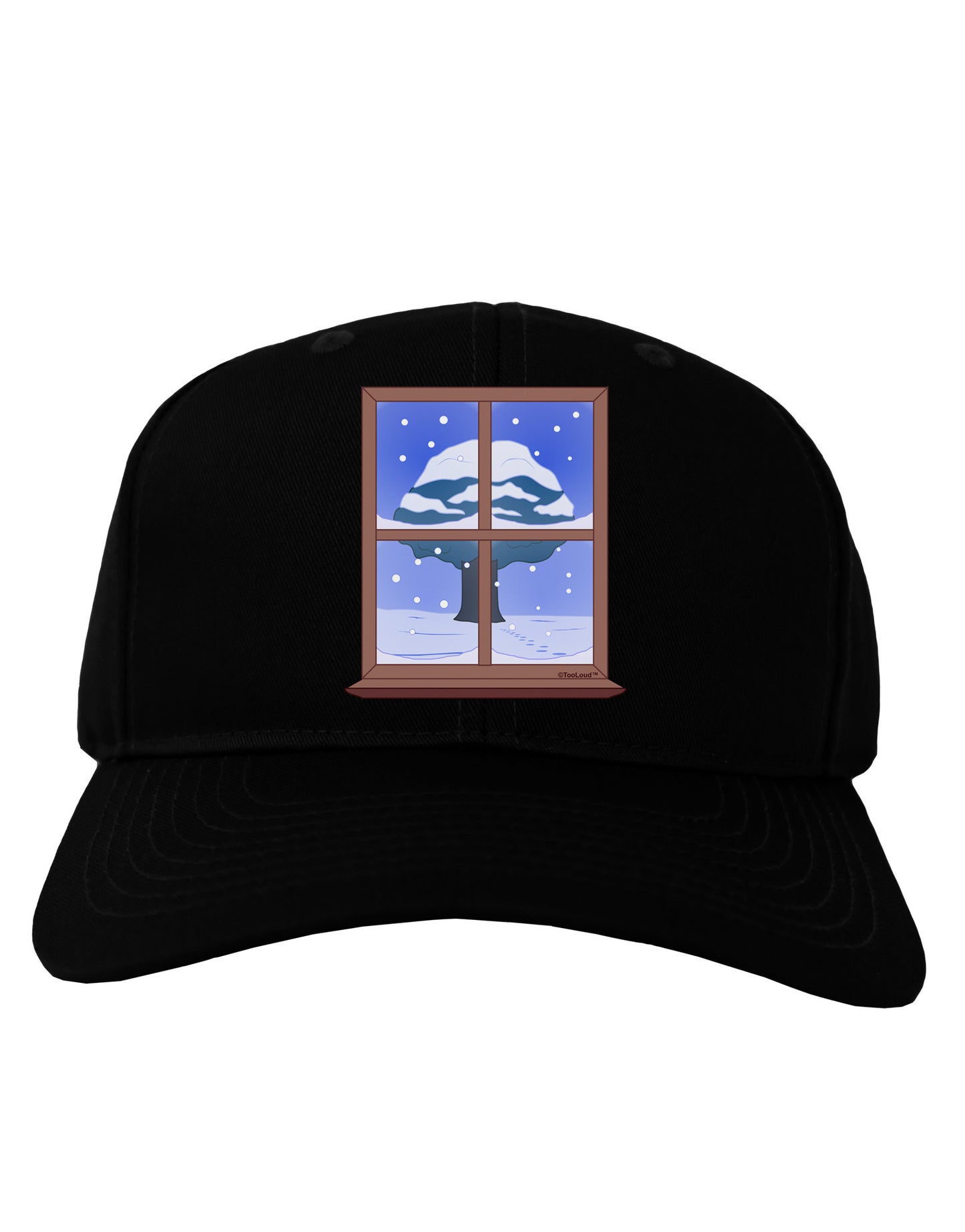 Frosty Window Design Adult Dark Baseball Cap Hat-Baseball Cap-TooLoud-Black-One Size-Davson Sales