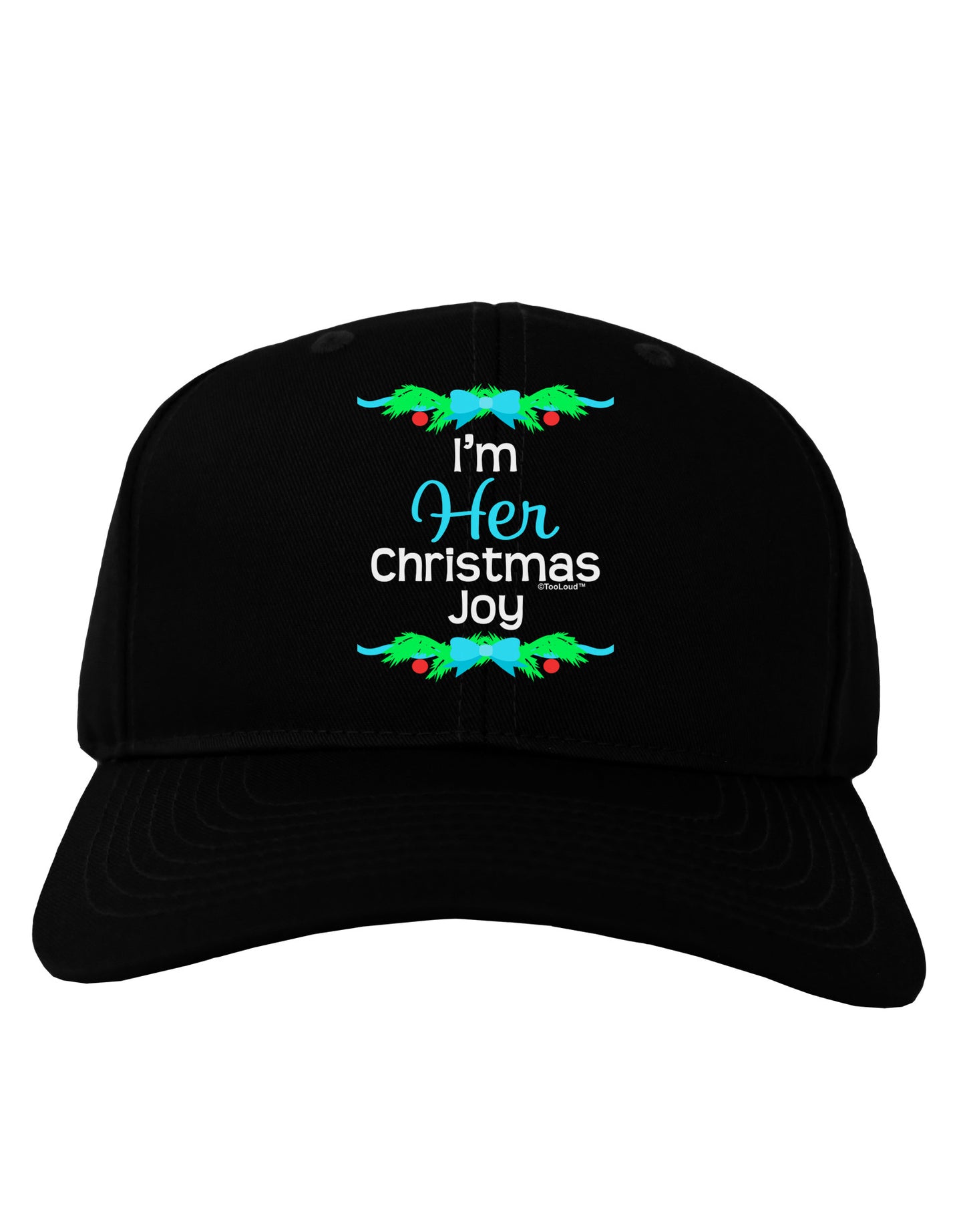 Her Christmas Joy Matching His & Hers Adult Dark Baseball Cap Hat-Baseball Cap-TooLoud-Black-One Size-Davson Sales