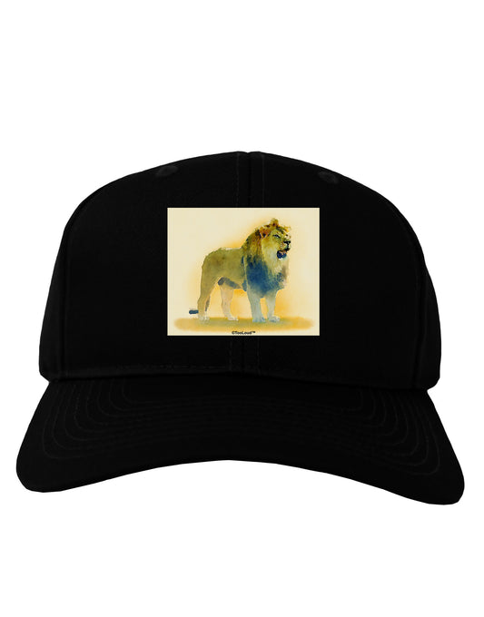 Lion Watercolor 1 Adult Dark Baseball Cap Hat-Baseball Cap-TooLoud-Black-One Size-Davson Sales