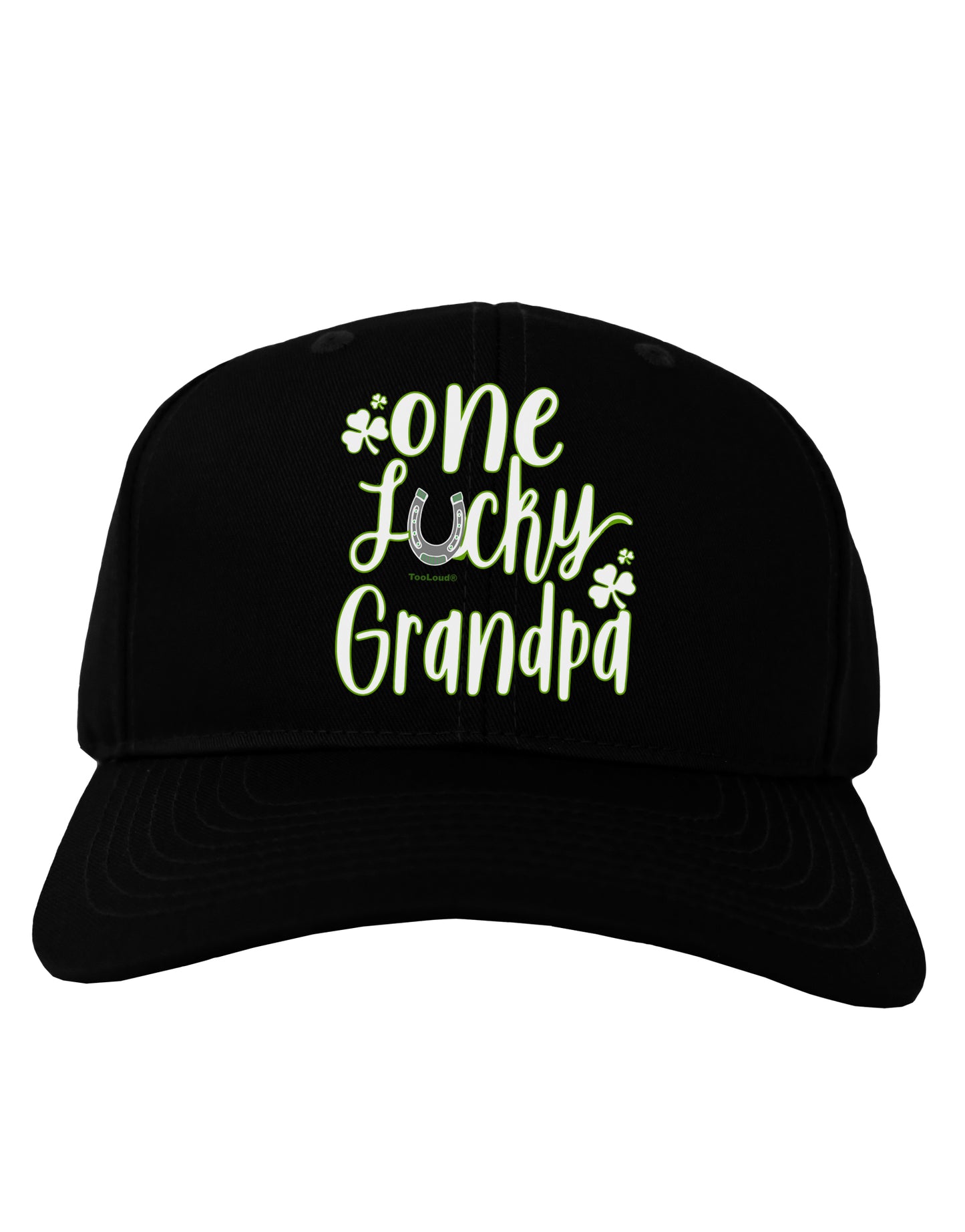 One Lucky Grandpa Shamrock Adult Baseball Cap Hat-Baseball Cap-TooLoud-Black-One-Size-Fits-Most-Davson Sales