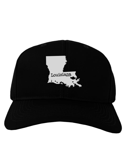 Louisiana - United States Shape Adult Dark Baseball Cap Hat by TooLoud-Baseball Cap-TooLoud-Black-One Size-Davson Sales