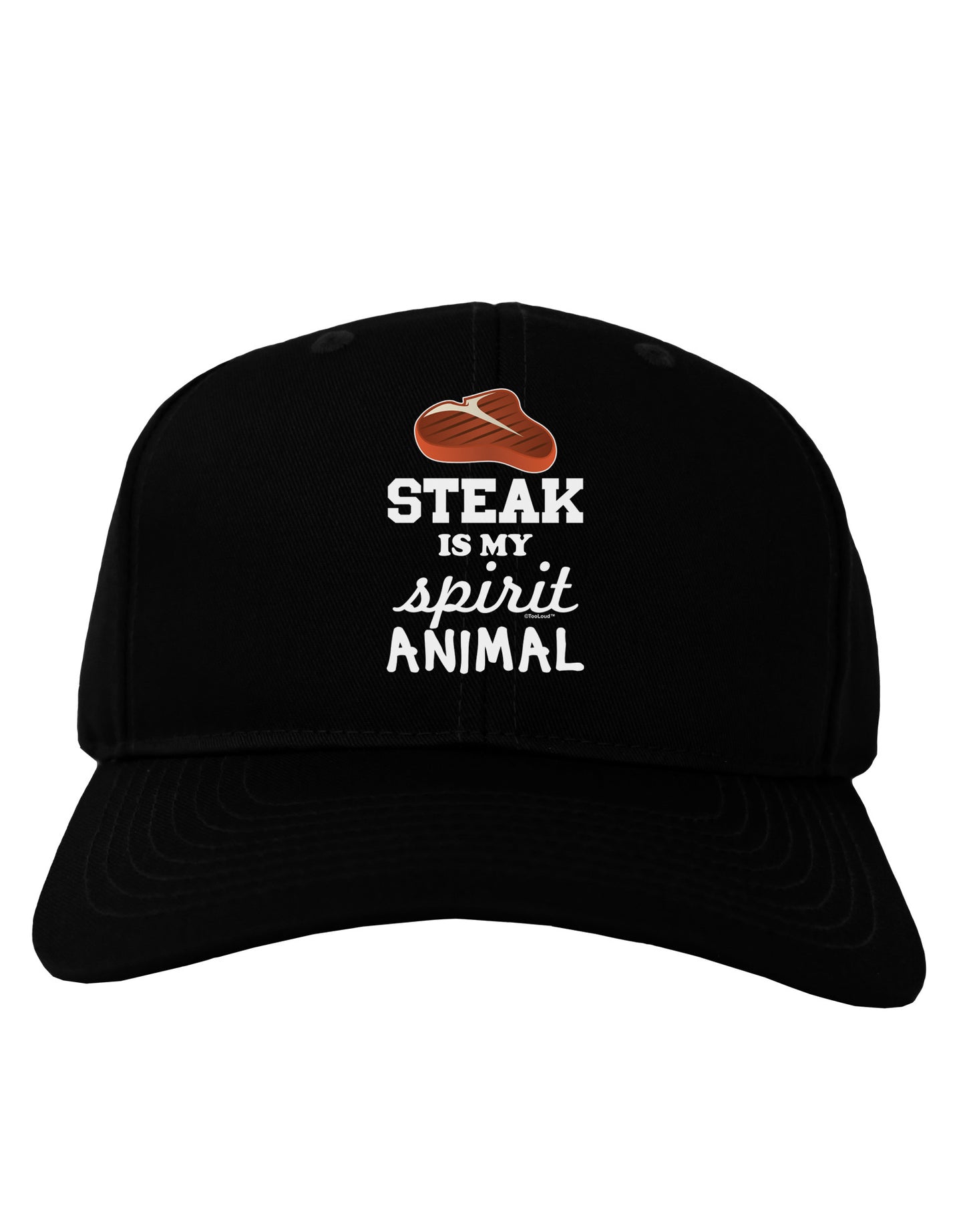 Steak Is My Spirit Animal Adult Dark Baseball Cap Hat-Baseball Cap-TooLoud-Black-One Size-Davson Sales