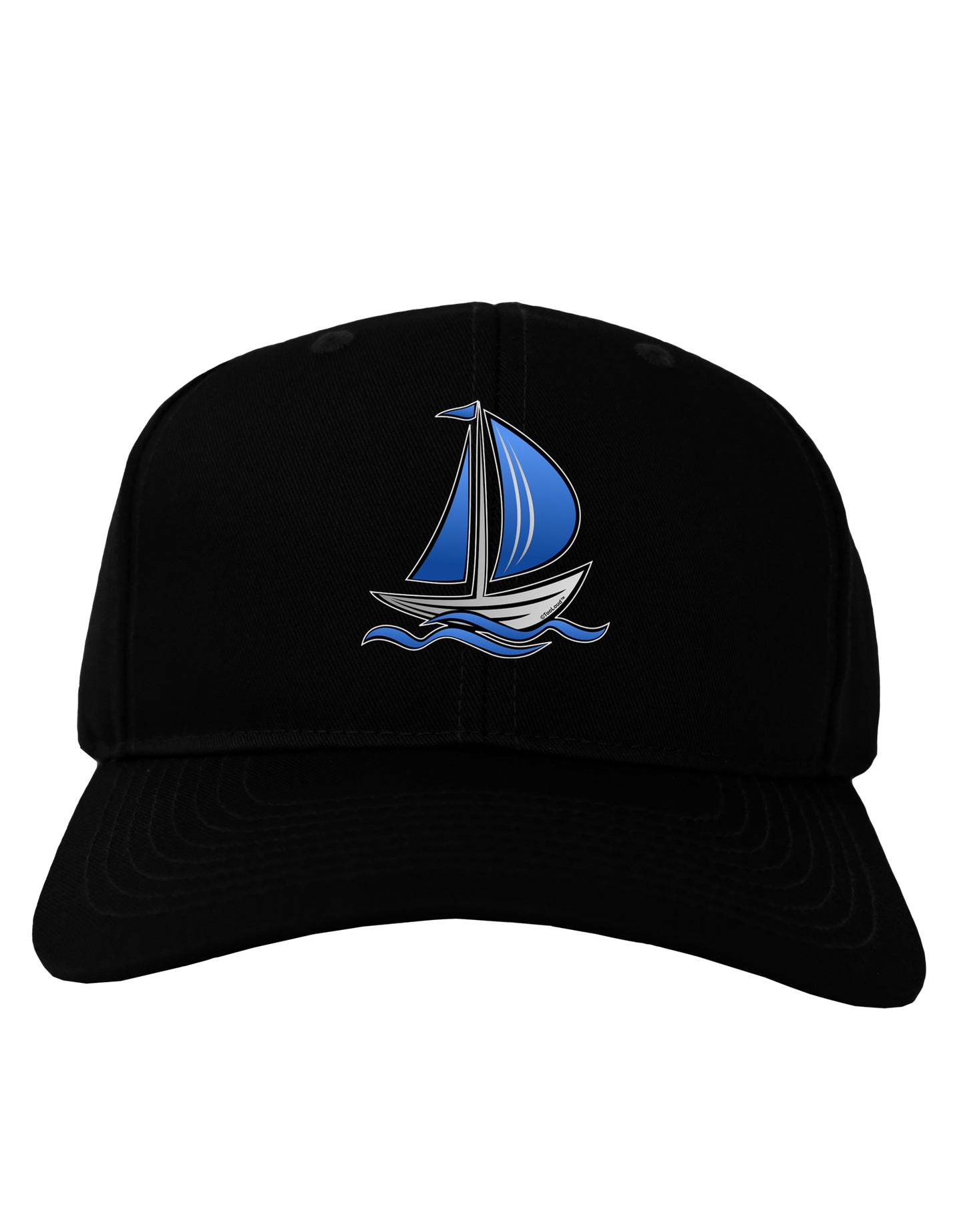 Blue Sailboat Adult Dark Baseball Cap Hat-Baseball Cap-TooLoud-Black-One Size-Davson Sales