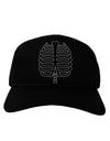 Black Skeleton Ribcage Halloween Adult Dark Baseball Cap Hat-Baseball Cap-TooLoud-Black-One Size-Davson Sales