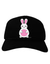 Cute Easter Bunny - Pink Adult Dark Baseball Cap Hat by TooLoud-Baseball Cap-TooLoud-Black-One Size-Davson Sales