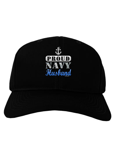 Proud Navy Husband Adult Dark Baseball Cap Hat-Baseball Cap-TooLoud-Black-One Size-Davson Sales