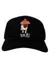 Pug Dog with Pink Sombrero - Ole Adult Dark Baseball Cap Hat by TooLoud