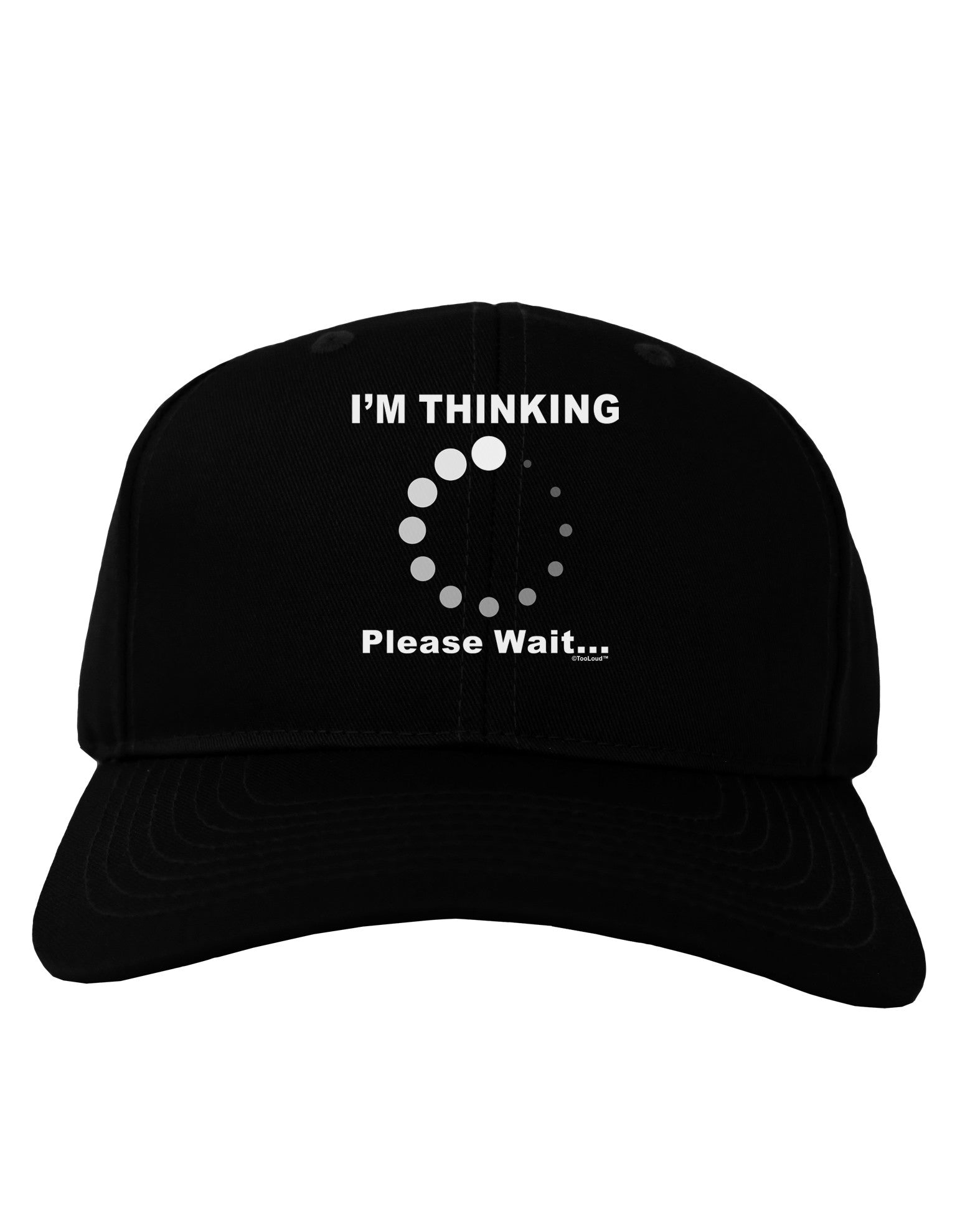 Thinking Please Wait Adult Dark Baseball Cap Hat-Baseball Cap-TooLoud-Black-One Size-Davson Sales