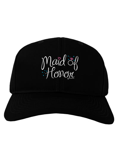 Maid of Honor - Diamond Ring Design - Color Adult Dark Baseball Cap Hat-Baseball Cap-TooLoud-Black-One Size-Davson Sales