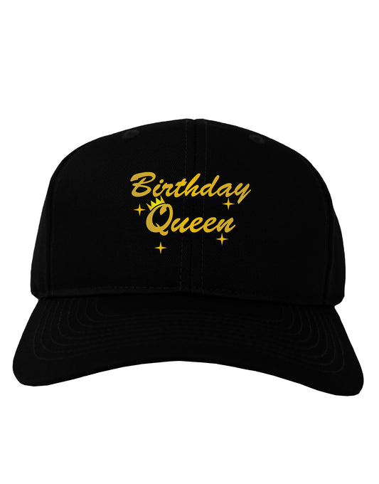 Birthday Queen Text Adult Dark Baseball Cap Hat by TooLoud-Baseball Cap-TooLoud-Black-One Size-Davson Sales