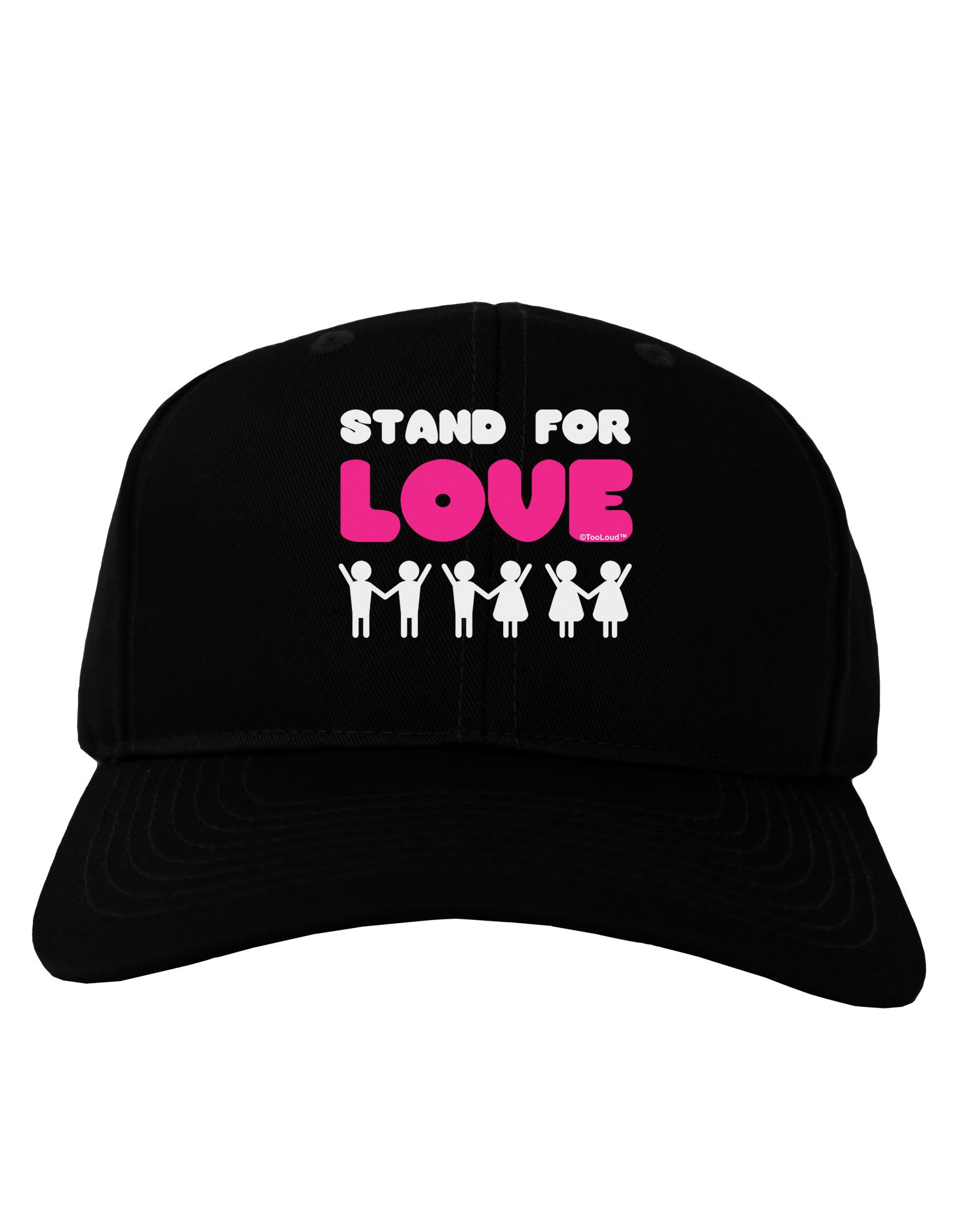 Stand For Love Pink Adult Dark Baseball Cap Hat-Baseball Cap-TooLoud-Black-One Size-Davson Sales